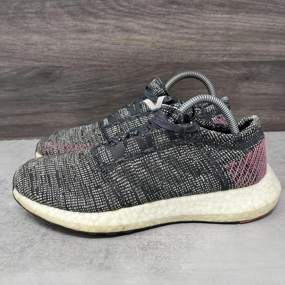 Adidas Pureboost Go Running Shoes Womens Size 7 Black Red Sneakers B75667